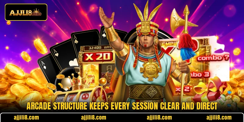 Arcade structure keeps every session clear and direct