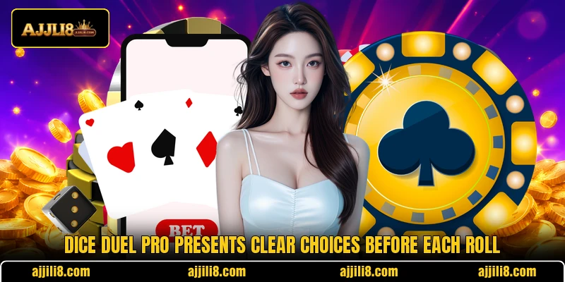 Dice Duel Pro presents clear choices before each roll