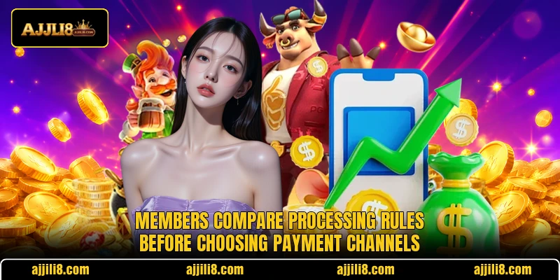 Members compare processing rules before choosing payment channels Members compare processing rules before choosing payment channels