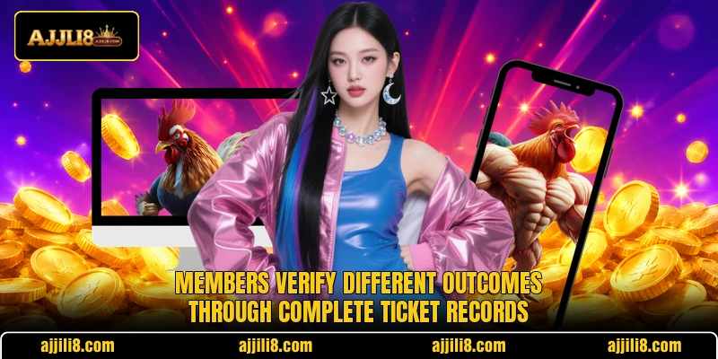 Members verify different outcomes through complete ticket records Members verify different outcomes through complete ticket records