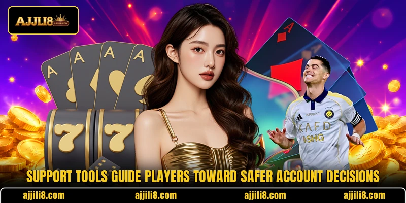 Support tools guide players toward safer account decisions